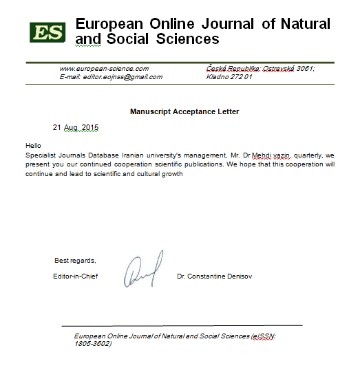 European Online Journal of Natural
